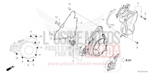 GENERATORABDECKUNG/HINTERE ABDECKUNG, LINKS XL750P de 2023